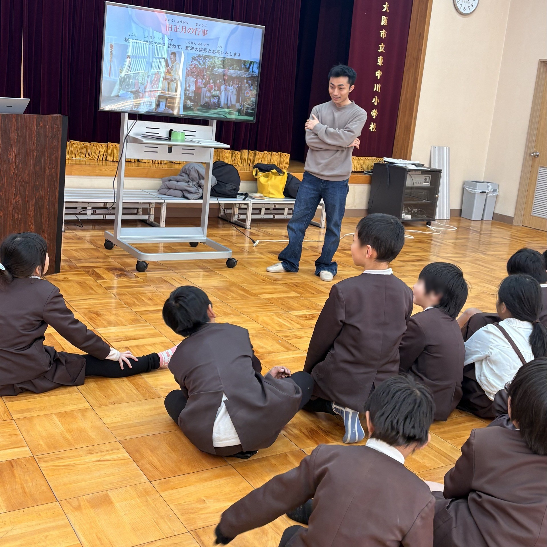東中川小学校の国際クラブで出前授業をしました